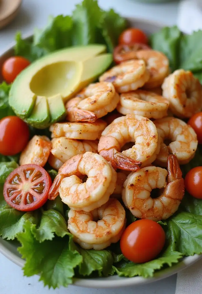 25 BBQ Seafood Recipes for Outdoor Grilling Fans - 23. Grilled Shrimp and Avocado Salad