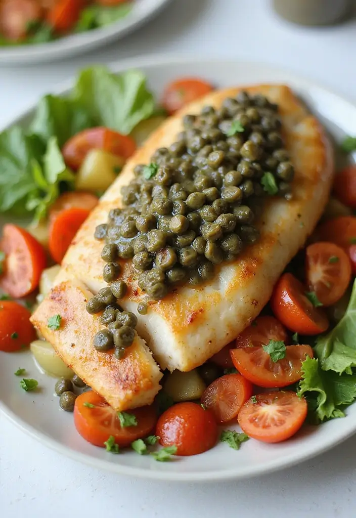 25 BBQ Seafood Recipes for Outdoor Grilling Fans - 24. Grilled Tilapia with Caper Sauce
