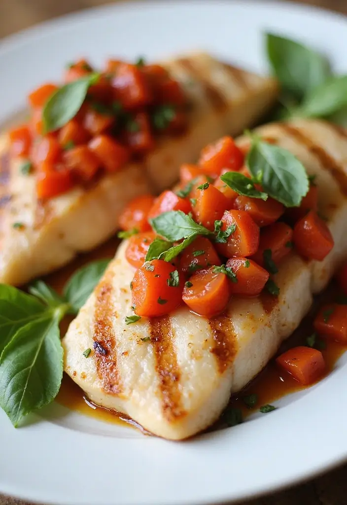 25 BBQ Seafood Recipes for Outdoor Grilling Fans - 25. Grilled Swordfish with Tomato Basil Relish