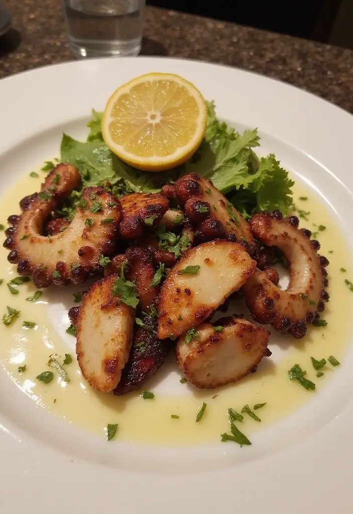 25 BBQ Seafood Recipes for Outdoor Grilling Fans - 5. Grilled Octopus with Lemon Herb Marinade