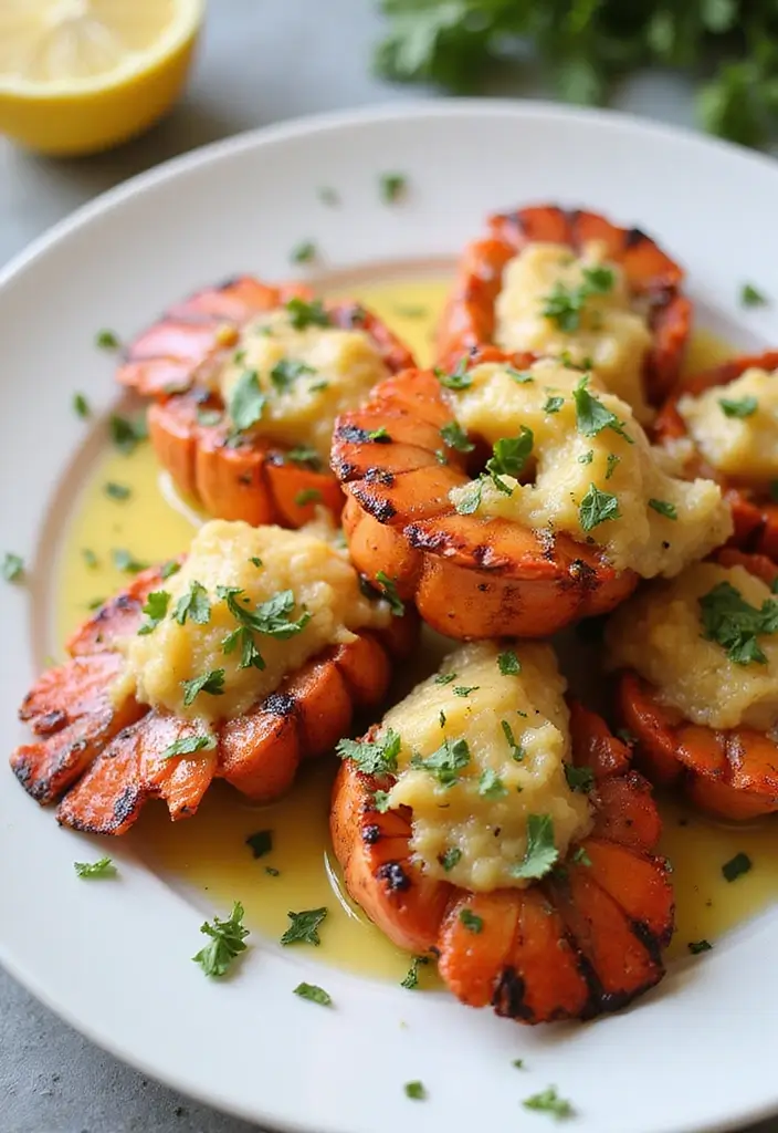 25 BBQ Seafood Recipes for Outdoor Grilling Fans - 9. Garlic Butter Grilled Lobster Tails