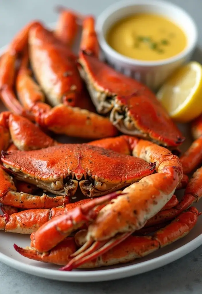 25 Best Seafood Platter Recipes for Elegant Gatherings 39 25 Best Seafood Platter Recipes for Elegant Gatherings - 7. Crab Legs with Mustard Sauce