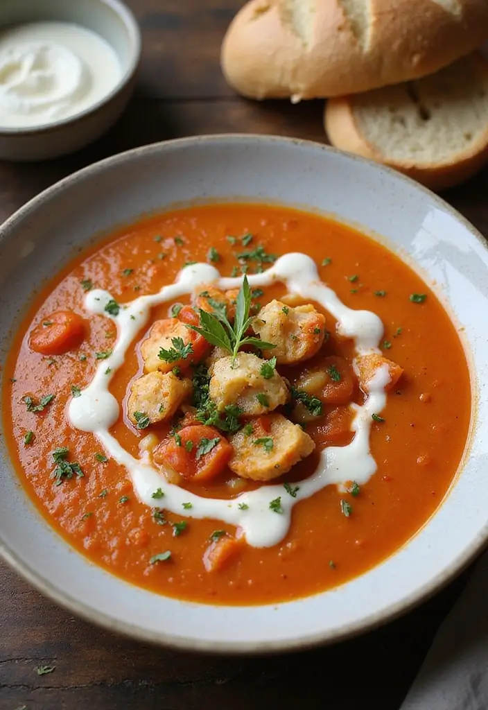 25 Crockpot Seafood Soup Recipes That Cook Themselves 8 25 Crockpot Seafood Soup Recipes That Cook Themselves - 2. Creamy Tomato and Crab Soup