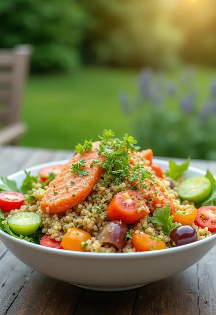 25 Easy Seafood Dinner Recipes Perfect for Busy Nights 58 25 Easy Seafood Dinner Recipes Perfect for Busy Nights - 10. Mediterranean Quinoa Salad with Salmon