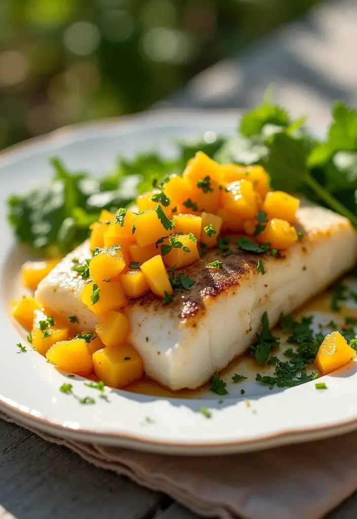 25 Easy Seafood Dinner Recipes Perfect for Busy Nights 143 25 Easy Seafood Dinner Recipes Perfect for Busy Nights - 23. Broiled Mahi-Mahi with Mango Salsa