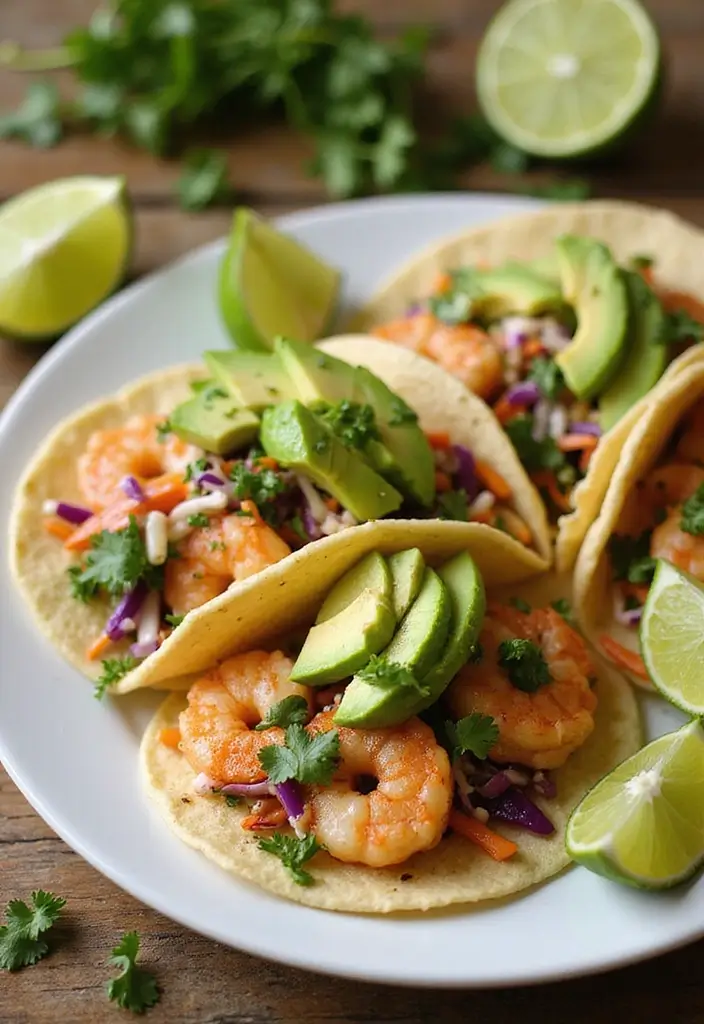 25+ Easy Seafood Recipes for a Crowd Everyone Will Love 22 25+ Easy Seafood Recipes for a Crowd Everyone Will Love - 4. Shrimp Tacos with Cilantro Lime Slaw
