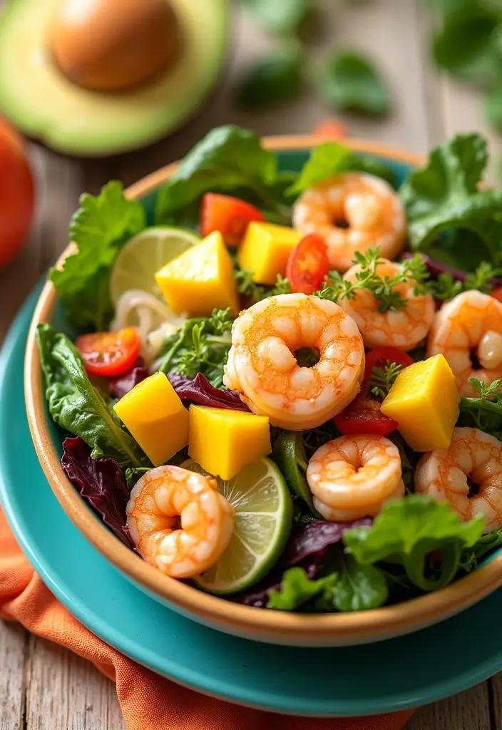 25 Healthy Seafood Salad Recipes Packed with Freshness 56 25 Healthy Seafood Salad Recipes Packed with Freshness - 10. Prawn and Mango Salad