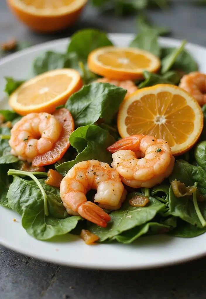 25 Healthy Seafood Salad Recipes Packed with Freshness 122 25 Healthy Seafood Salad Recipes Packed with Freshness - 22. Citrus Shrimp and Spinach Salad
