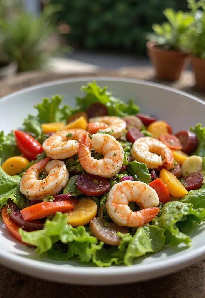 25 Healthy Seafood Salad Recipes Packed with Freshness 136 25 Healthy Seafood Salad Recipes Packed with Freshness - 24. Seafood Garden Salad