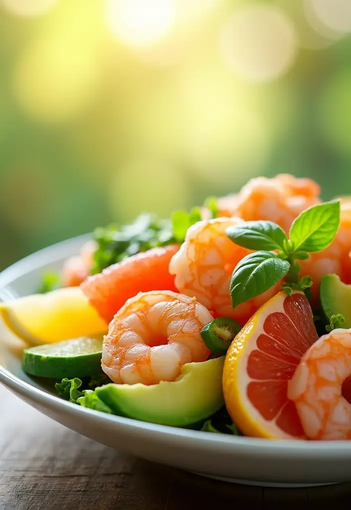 25 Healthy Seafood Salad Recipes Packed with Freshness 27 25 Healthy Seafood Salad Recipes Packed with Freshness - 5. Shrimp and Avocado Citrus Salad