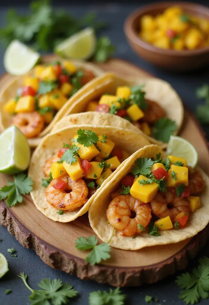 25 High Protein Seafood Recipes for Muscle and Energy 20 25 High Protein Seafood Recipes for Muscle and Energy - 4. Shrimp Tacos with Mango Salsa