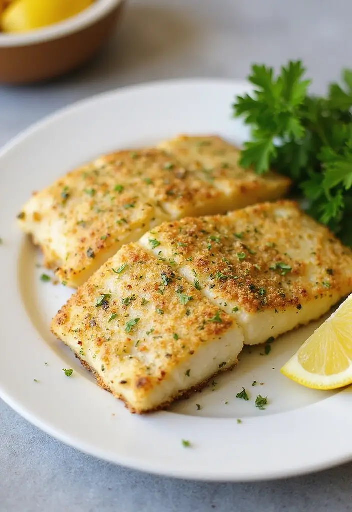 25 High Protein Seafood Recipes for Muscle and Energy 39 25 High Protein Seafood Recipes for Muscle and Energy - 7. Lemon Herb Crusted Cod