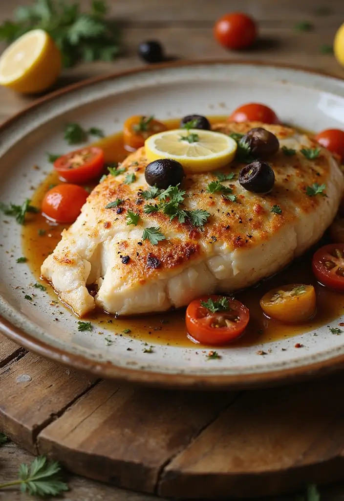 25 Ina Garten Seafood Recipes with Signature Elegance 43 25 Ina Garten Seafood Recipes with Signature Elegance - 7. Baked Cod with Tomatoes and Olives