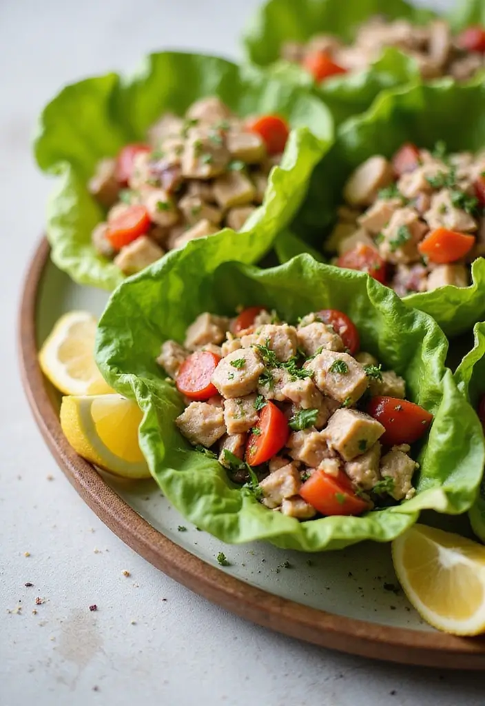 25 Keto Dinner Recipes with Seafood for Healthy Living 41 25 Keto Dinner Recipes with Seafood for Healthy Living - 7. Tuna Salad Lettuce Wraps