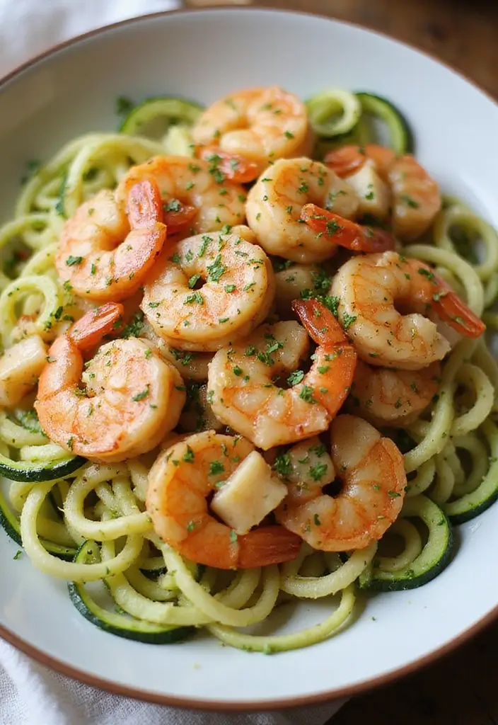 25 Low Sodium Seafood Recipes for Heart-Healthy Eating 83 25 Low Sodium Seafood Recipes for Heart-Healthy Eating - 13. Shrimp Scampi with Zucchini Noodles