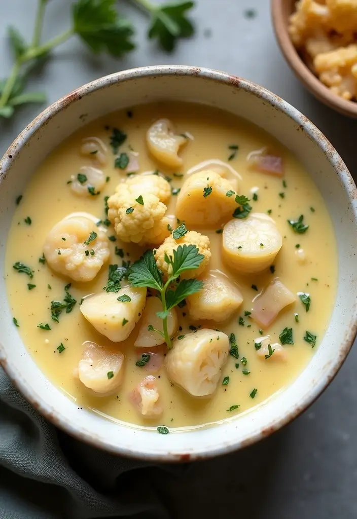 25 Low Sodium Seafood Recipes for Heart-Healthy Eating 153 25 Low Sodium Seafood Recipes for Heart-Healthy Eating - 23. Creamy Cauliflower and Fish Chowder