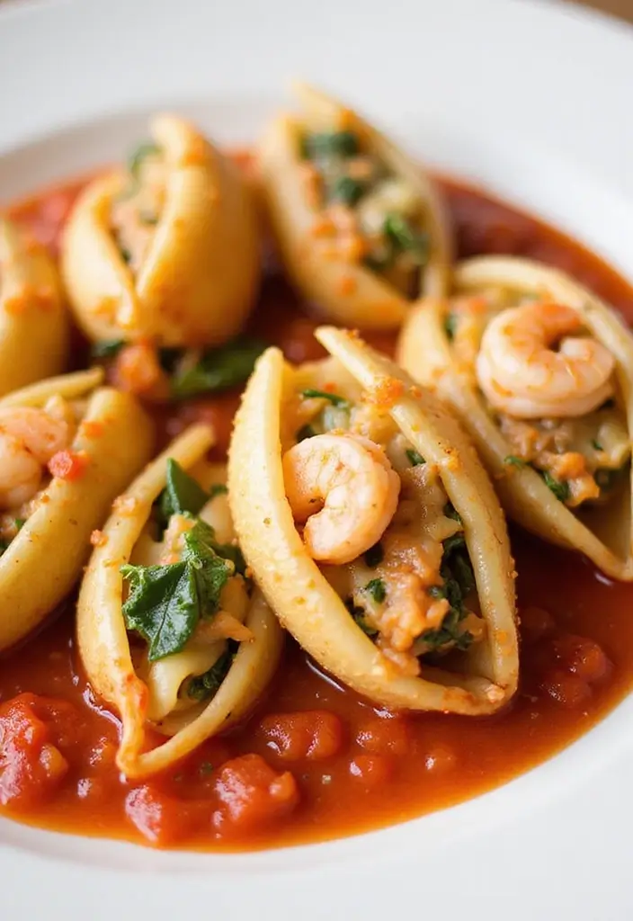 25 Low Sodium Seafood Recipes for Heart-Healthy Eating 167 25 Low Sodium Seafood Recipes for Heart-Healthy Eating - 25. Shrimp and Spinach Stuffed Shells