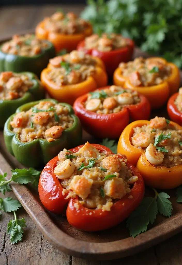 25 Recipes Using Seafood Broth for Richer Flavor 96 25 Recipes Using Seafood Broth for Richer Flavor - 16. Baked Seafood Stuffed Peppers