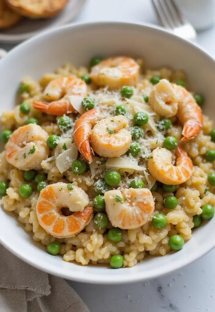 25 Rice and Seafood Recipes for Quick Weeknight Dinners 107 25 Rice and Seafood Recipes for Quick Weeknight Dinners - 17. Seafood Risotto with Peas