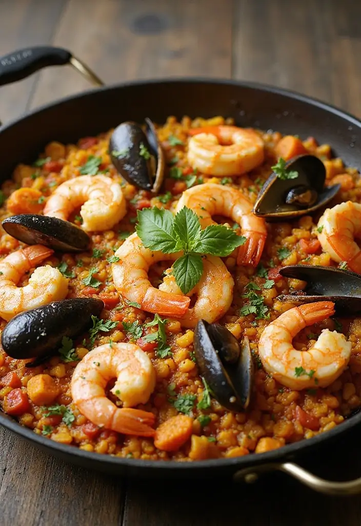 25 Rice and Seafood Recipes for Quick Weeknight Dinners 8 25 Rice and Seafood Recipes for Quick Weeknight Dinners - 2. One-Pan Seafood Paella