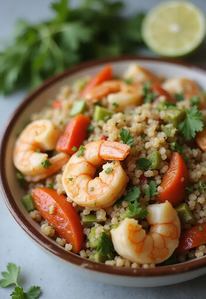 25 Rice and Seafood Recipes for Quick Weeknight Dinners 139 25 Rice and Seafood Recipes for Quick Weeknight Dinners - 23. Shrimp and Quinoa Bowl
