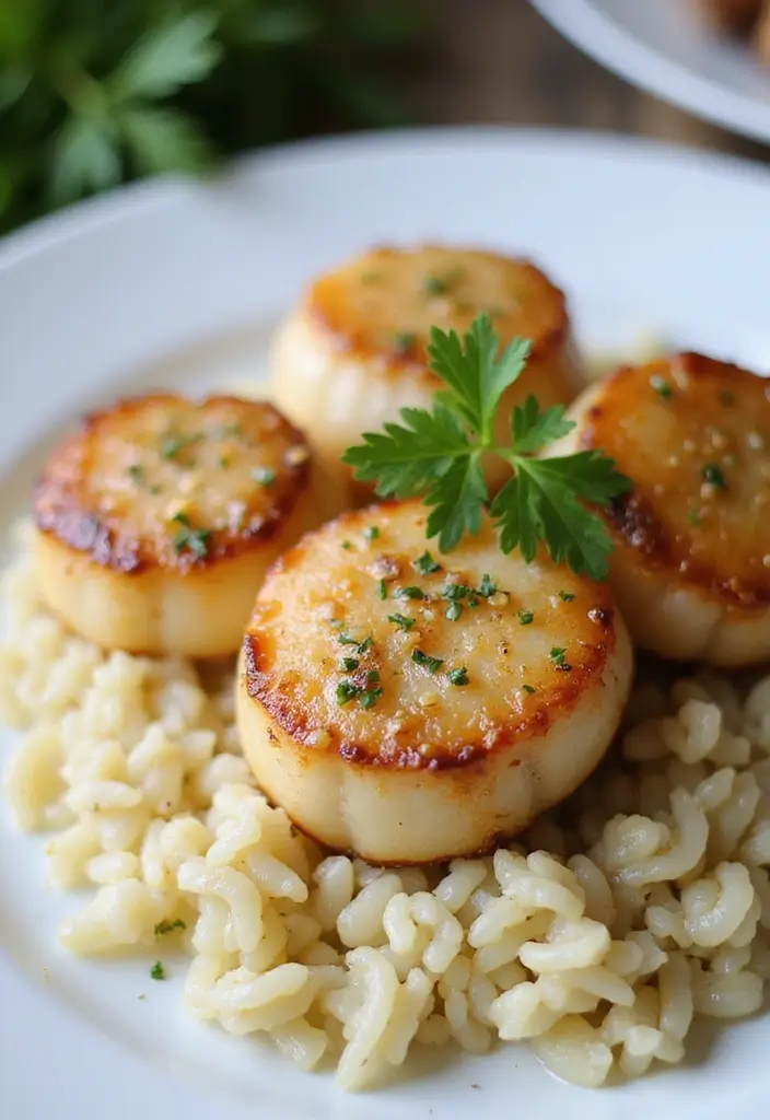 25 Rice and Seafood Recipes for Quick Weeknight Dinners 36 25 Rice and Seafood Recipes for Quick Weeknight Dinners - 6. Garlic Butter Scallops with Rice