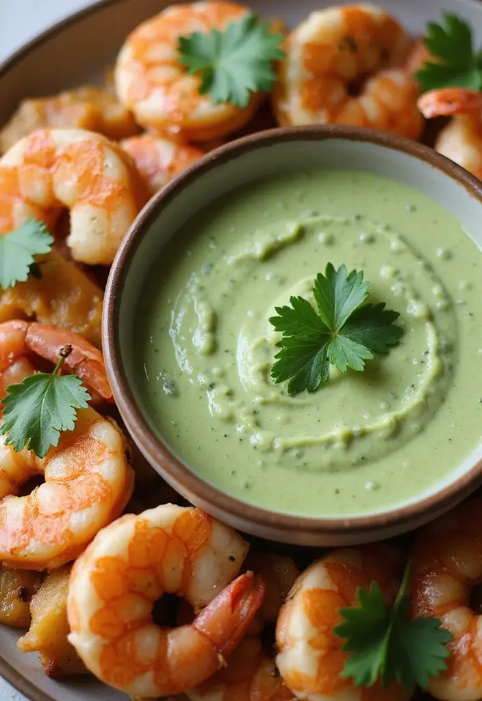 25 Seafood Dipping Sauce Recipes to Elevate Any Dish 41 25 Seafood Dipping Sauce Recipes to Elevate Any Dish - 7. Avocado Cilantro Dressing