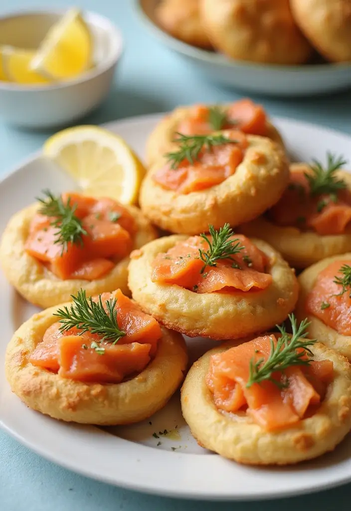 25 Seafood Puff Pastry Recipes That Impress Every Guest 93 25 Seafood Puff Pastry Recipes That Impress Every Guest - 15. Salmon and Dill Puff Pastry Puffs