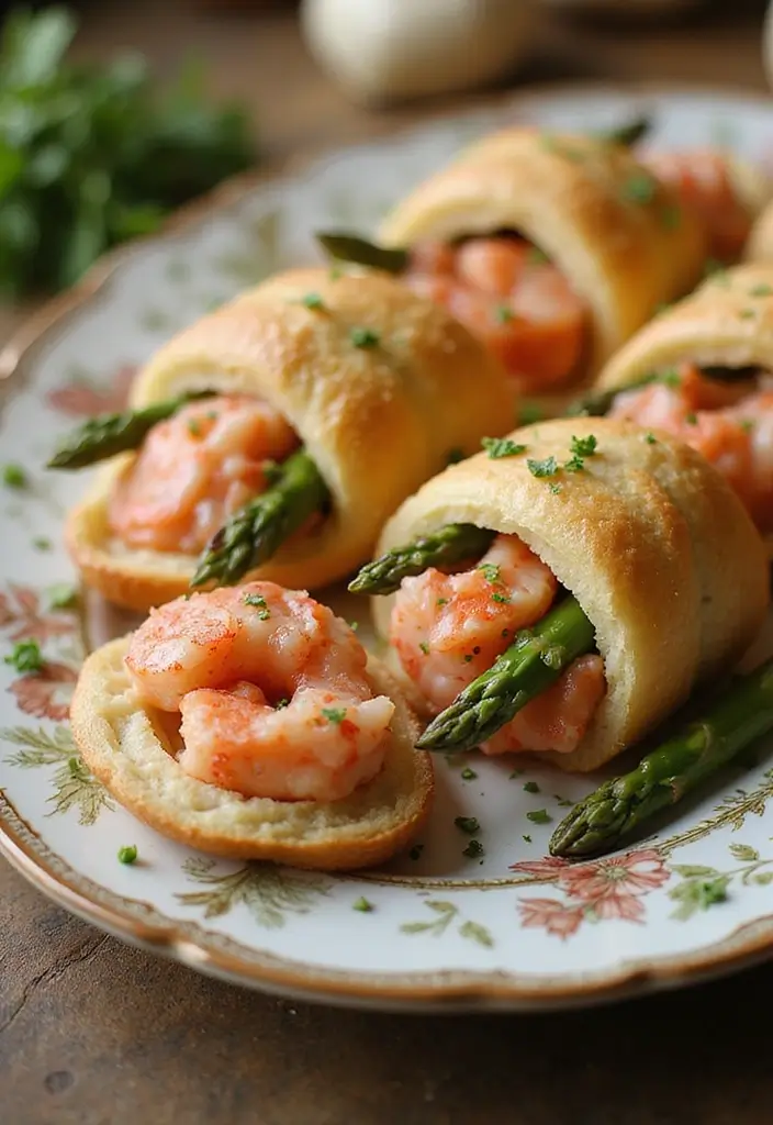 25 Seafood Puff Pastry Recipes That Impress Every Guest 146 25 Seafood Puff Pastry Recipes That Impress Every Guest - 24. Lobster and Asparagus Puff Pastry Rolls