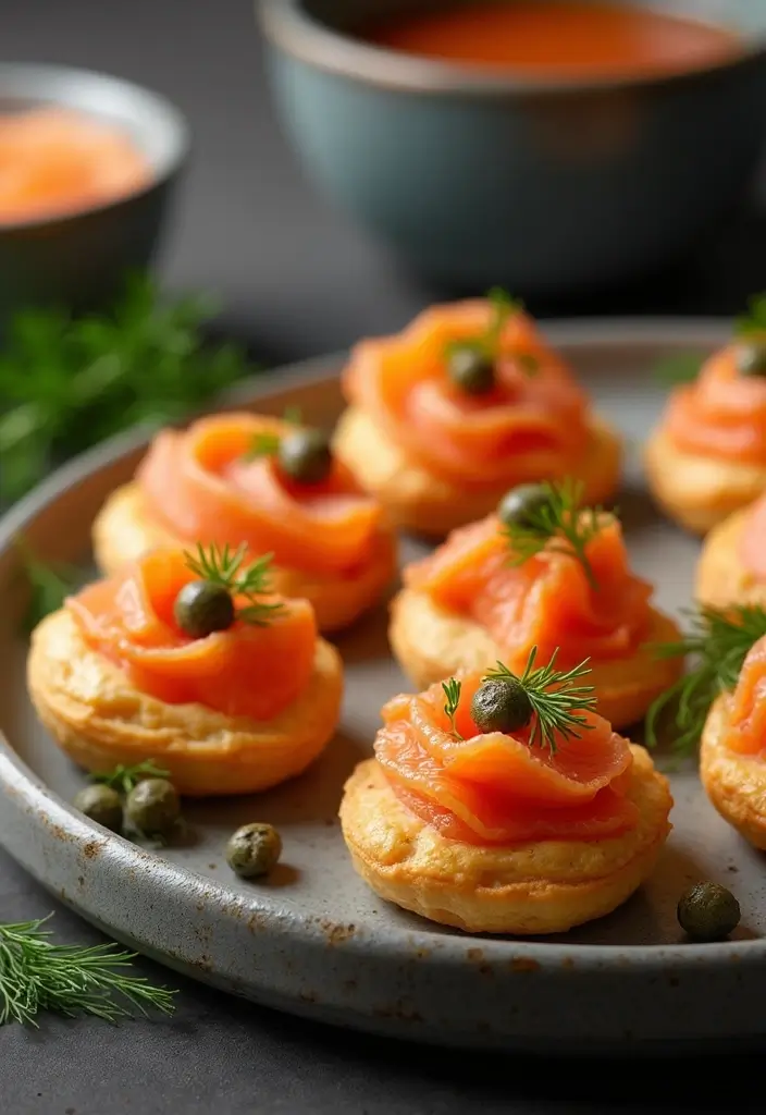 25 Seafood Puff Pastry Recipes That Impress Every Guest 18 25 Seafood Puff Pastry Recipes That Impress Every Guest - 4. Smoked Salmon Puff Pastry Bites