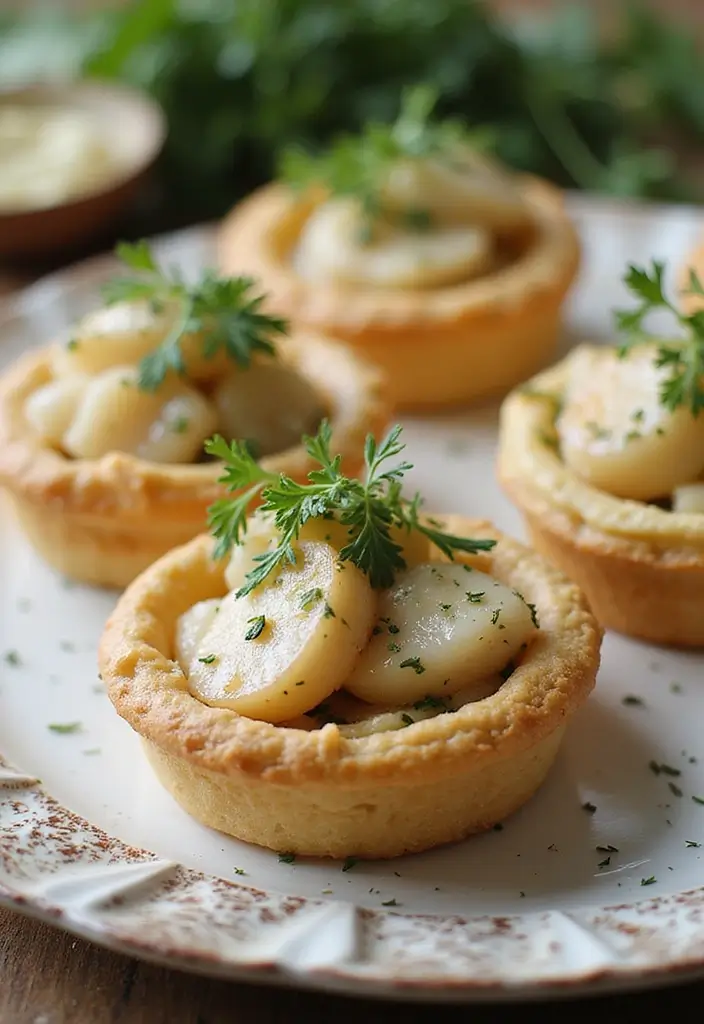 25 Seafood Puff Pastry Recipes That Impress Every Guest 46 25 Seafood Puff Pastry Recipes That Impress Every Guest - 8. Scallop and Herb Puff Pastry Tarts