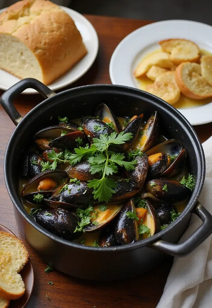 25 Seafood Recipes for a Crowd That Are Easy to Serve 52 25 Seafood Recipes for a Crowd That Are Easy to Serve - 10. Garlic Butter Mussels