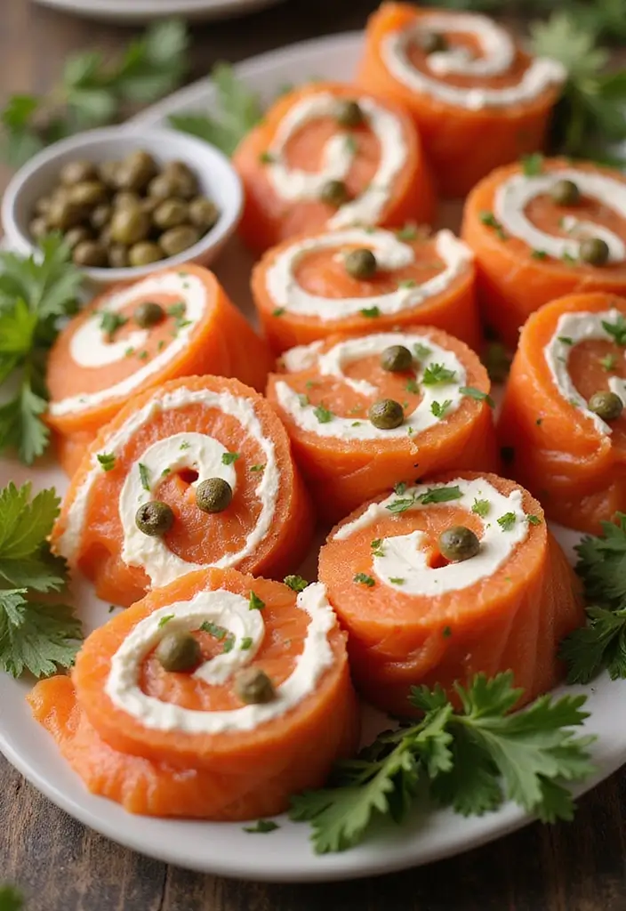 25 Seafood Recipes for a Crowd That Are Easy to Serve 69 25 Seafood Recipes for a Crowd That Are Easy to Serve - 13. Smoked Salmon and Cream Cheese Wraps