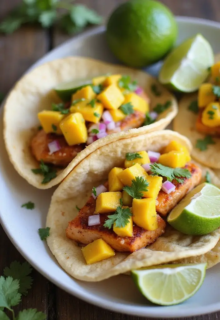 25 Seafood Recipes for a Crowd That Are Easy to Serve 39 25 Seafood Recipes for a Crowd That Are Easy to Serve - 7. Fish Tacos with Mango Salsa