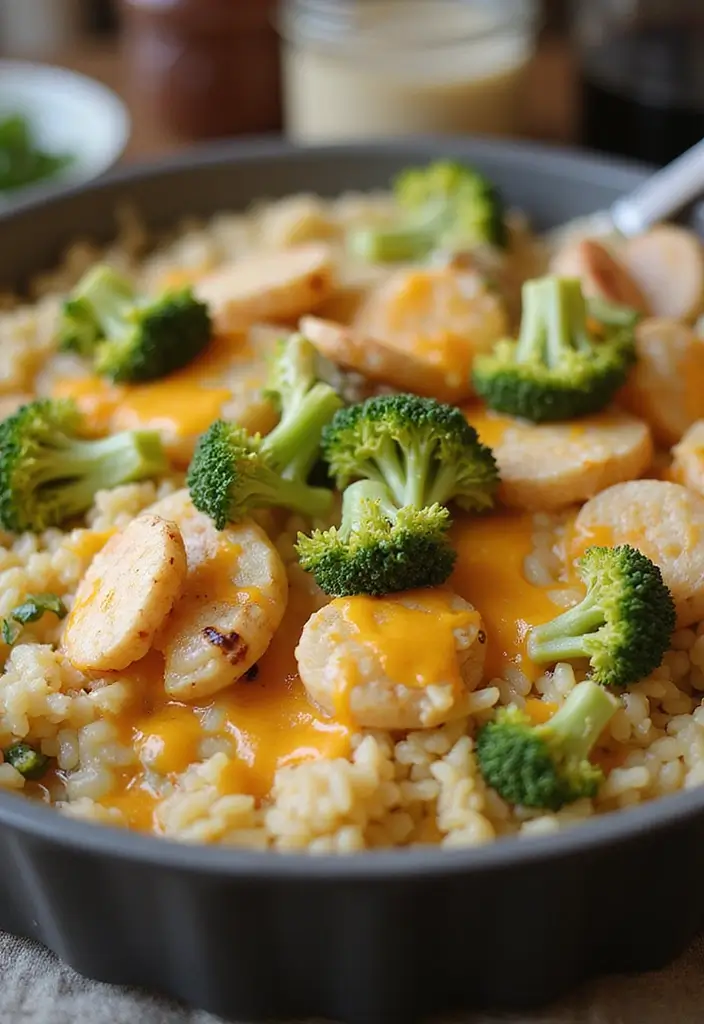 25+ Seafood and Rice Casserole Recipes for Family Meals - 12. Seafood and Broccoli Rice Bake
