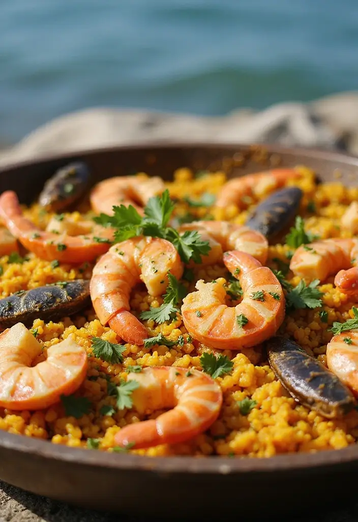 25+ Seafood and Rice Casserole Recipes for Family Meals - 14. Seafood Paella Casserole