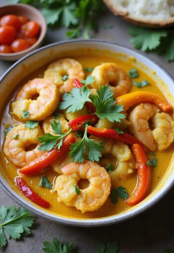 25+ Seafood and Rice Casserole Recipes for Family Meals - 15. Coconut Curry Shrimp Casserole