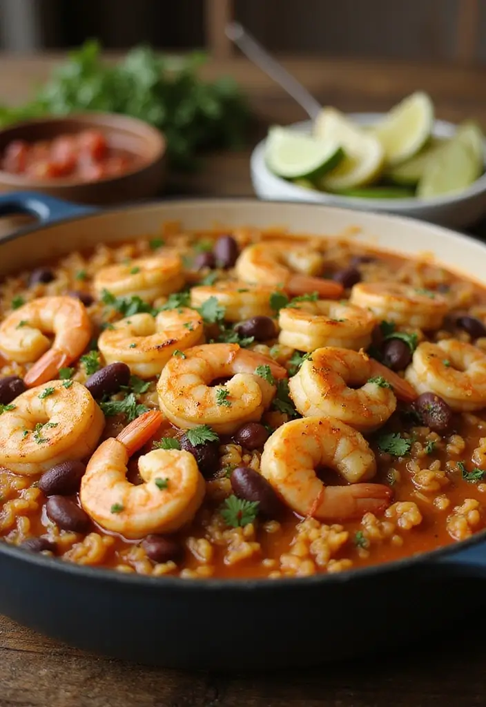 25+ Seafood and Rice Casserole Recipes for Family Meals - 20. Shrimp and Bean Rice Casserole