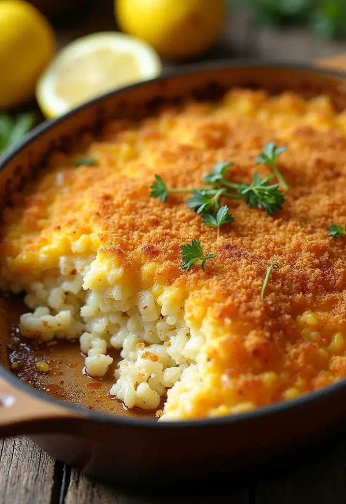 25+ Seafood and Rice Casserole Recipes for Family Meals - 9. Cheesy Crab Rice Casserole