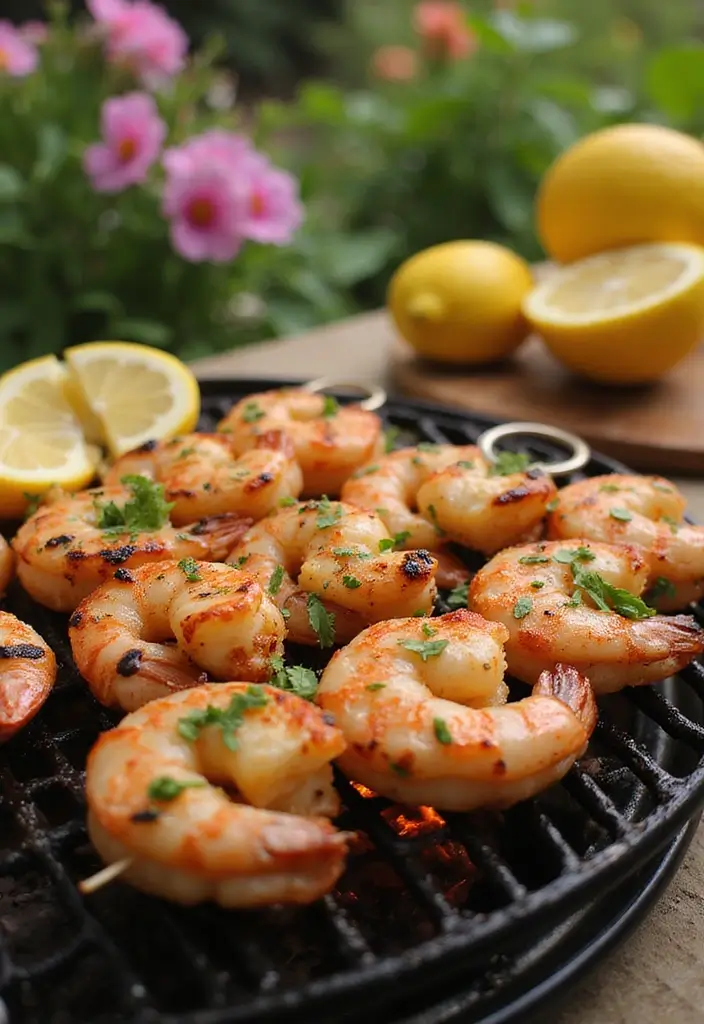 25+ Seafood and Vegetable Recipes for Balanced Meals 1 25+ Seafood and Vegetable Recipes for Balanced Meals - 1. Grilled Lemon-Herb Shrimp Skewers