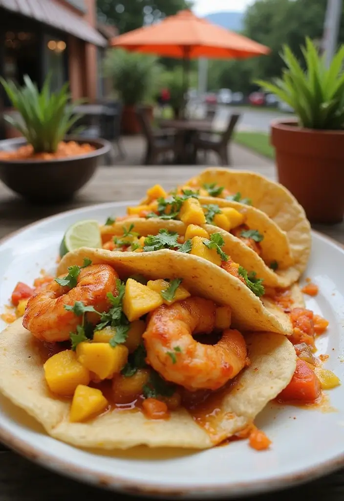25+ Seafood and Vegetable Recipes for Balanced Meals 94 25+ Seafood and Vegetable Recipes for Balanced Meals - 16. Spicy Shrimp Tacos with Mango Salsa