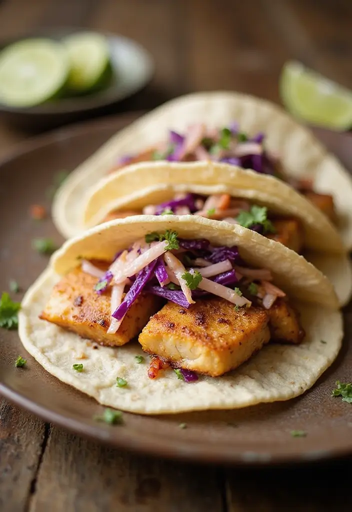 25+ Seafood and Vegetable Recipes for Balanced Meals 129 25+ Seafood and Vegetable Recipes for Balanced Meals - 21. Easy Fish Tacos with Cabbage Slaw