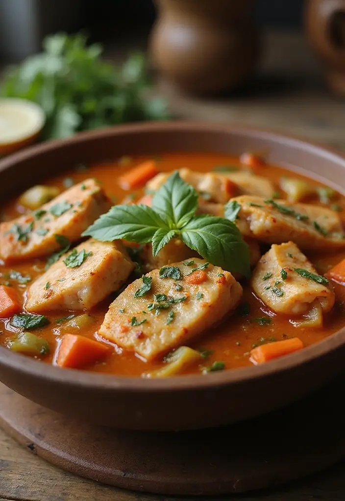 25+ Seafood and Vegetable Recipes for Balanced Meals 157 25+ Seafood and Vegetable Recipes for Balanced Meals - 25. Spicy Fish Stew with Vegetables