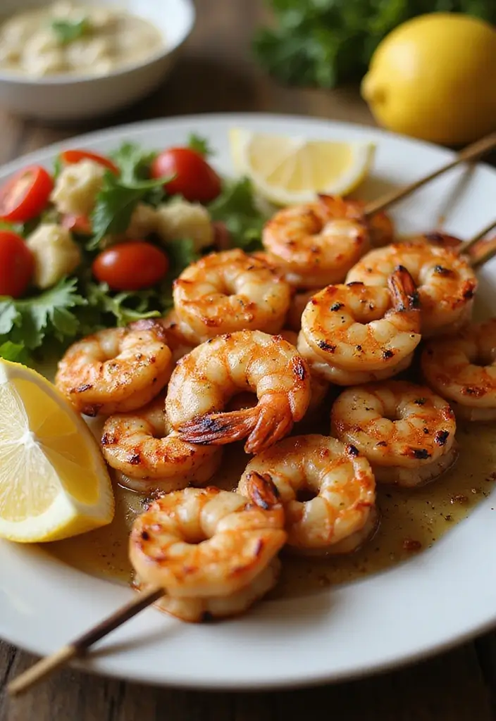 26 Low Cholesterol Seafood Recipes for Smarter Eating 1 26 Low Cholesterol Seafood Recipes for Smarter Eating - 1. Lemon Garlic Shrimp Skewers