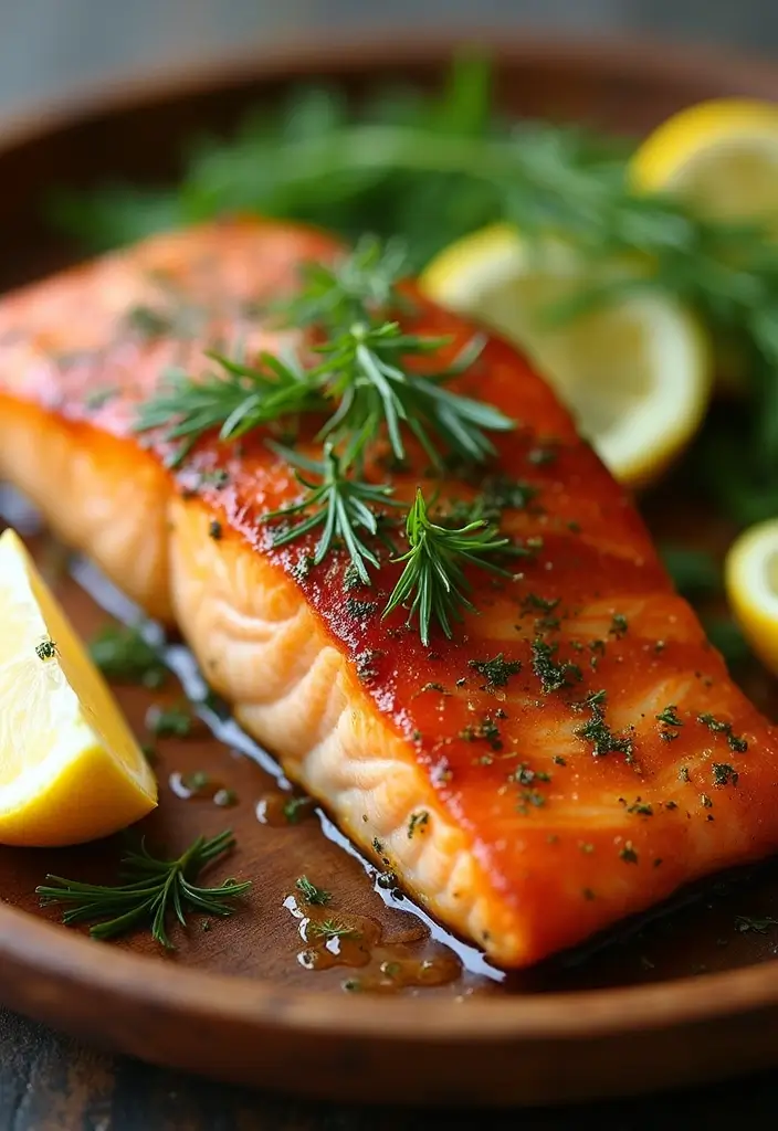 26 Low Cholesterol Seafood Recipes for Smarter Eating 6 26 Low Cholesterol Seafood Recipes for Smarter Eating - 2. Baked Salmon with Dill and Mustard