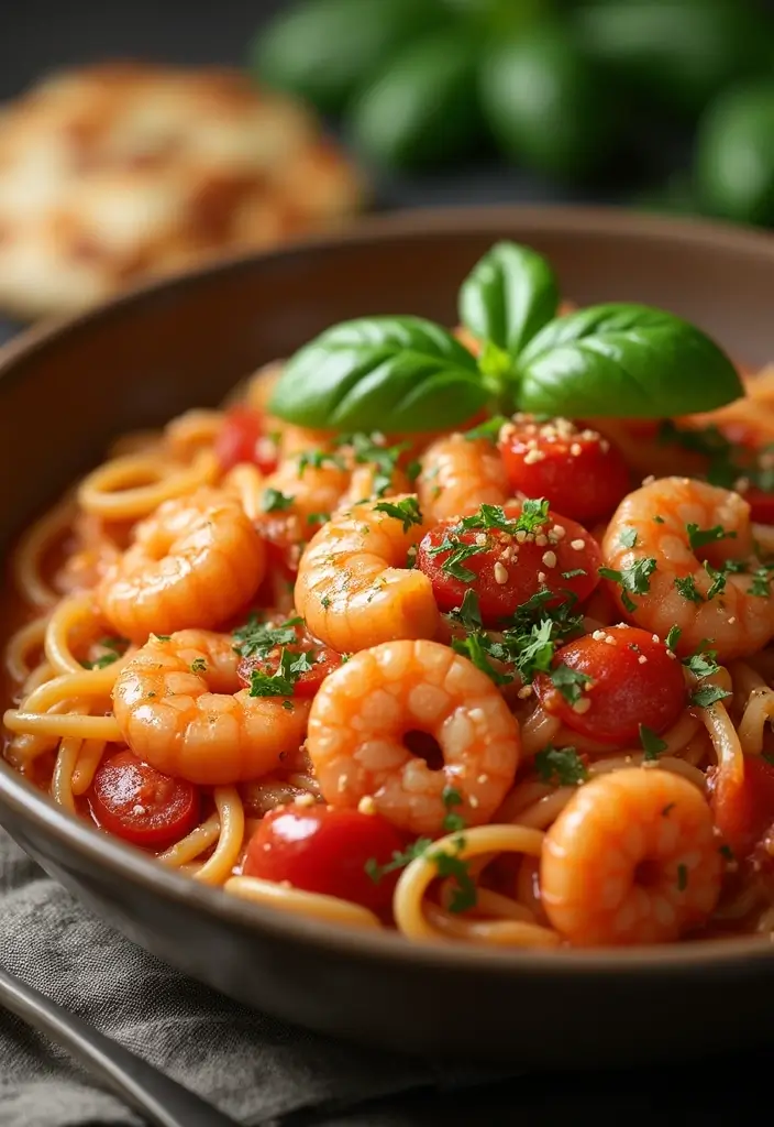 26 Low Cholesterol Seafood Recipes for Smarter Eating 120 26 Low Cholesterol Seafood Recipes for Smarter Eating - 20. Creamy Tomato and Shrimp Pasta