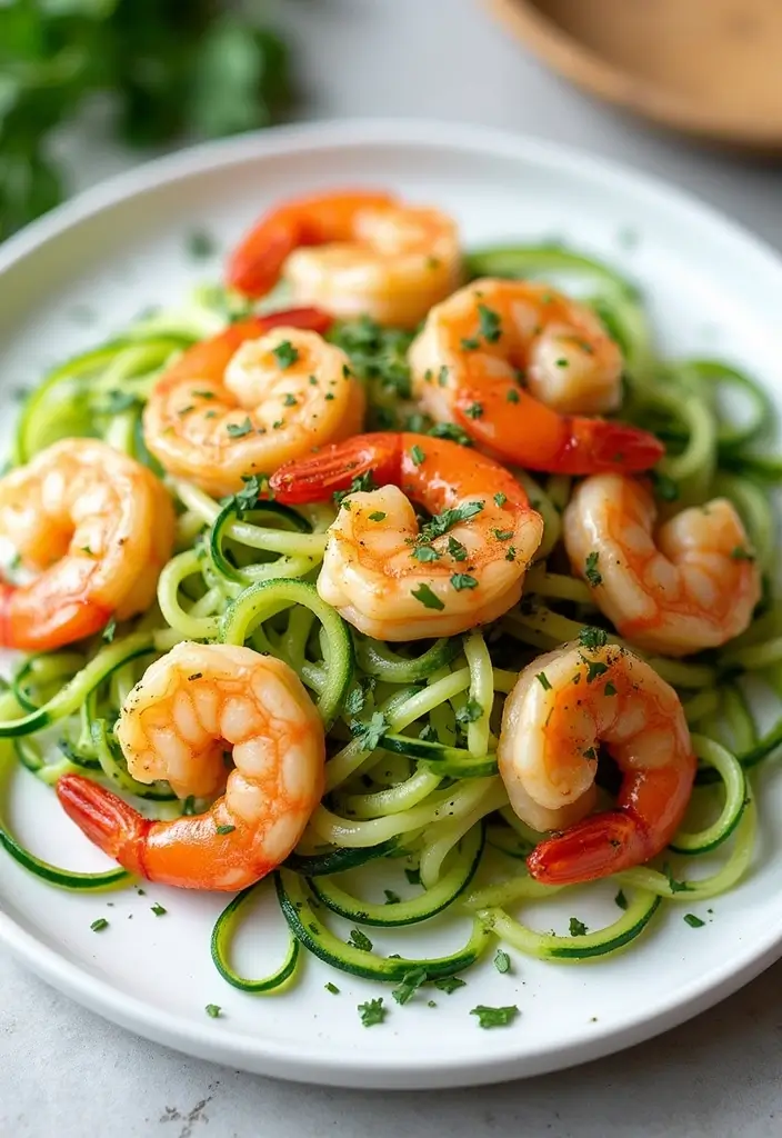 26 Low Cholesterol Seafood Recipes for Smarter Eating 141 26 Low Cholesterol Seafood Recipes for Smarter Eating - 23. Shrimp Scampi with Zoodles