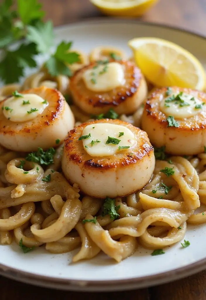 26 Low Cholesterol Seafood Recipes for Smarter Eating 25 26 Low Cholesterol Seafood Recipes for Smarter Eating - 5. Garlic Butter Scallops