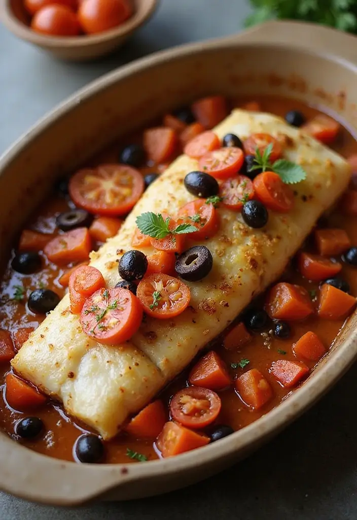 26 Low Cholesterol Seafood Recipes for Smarter Eating 44 26 Low Cholesterol Seafood Recipes for Smarter Eating - 8. Mediterranean Baked Cod