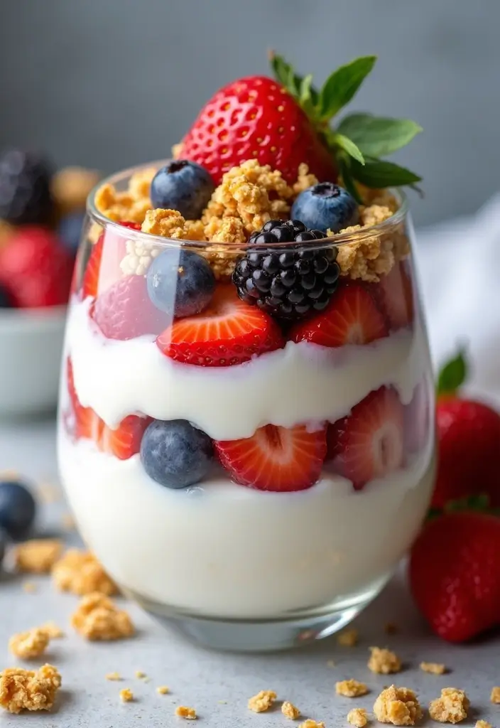 26 Mediterranean Diet Recipes with No Seafood Options - 11. Greek Yogurt and Honey Parfait